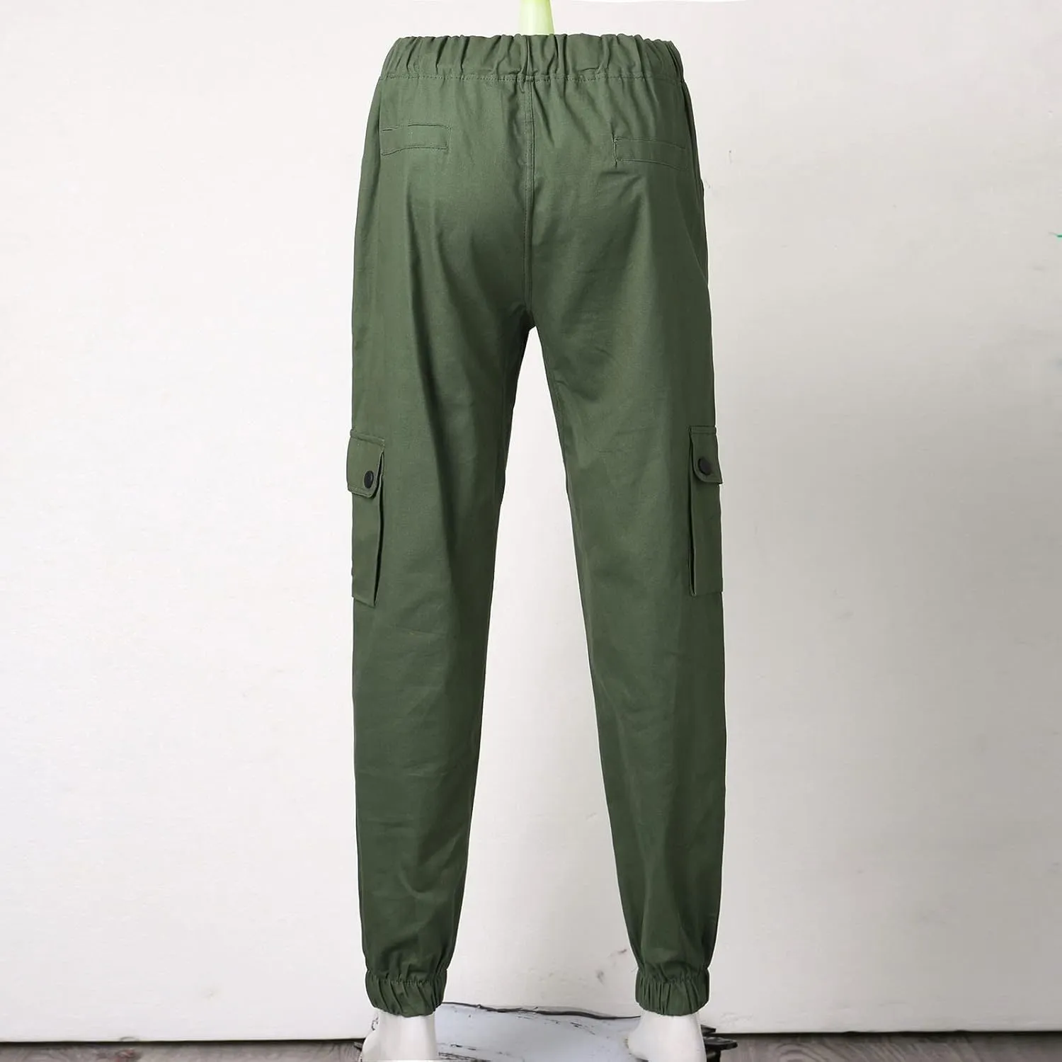 Mens Workout Cargo Sweatpants for Men Heavyweight Cargo Fleece Stretch Elastic Waist Jogger Sports Pants Drawstring