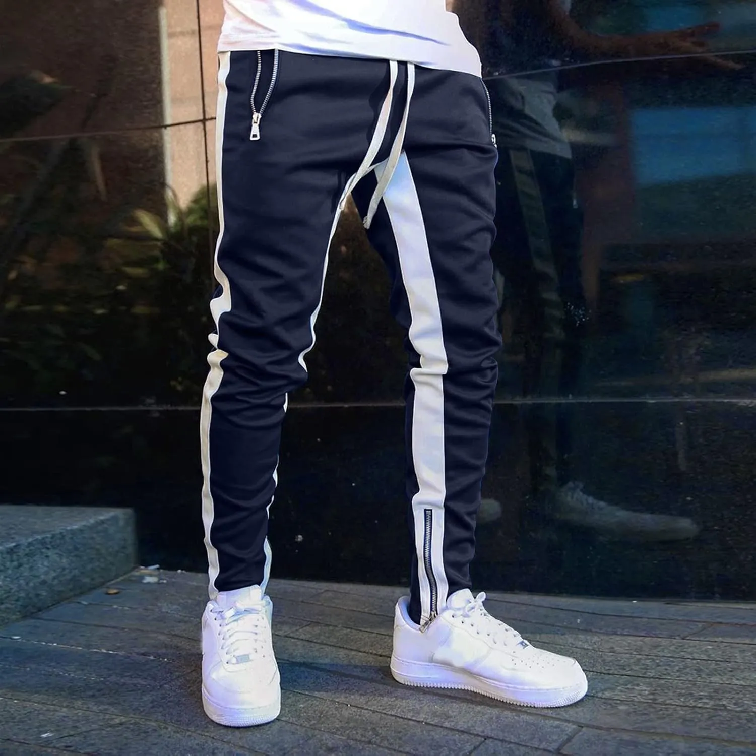 Mens Workout Cargo Sweatpants Joggers Sports Pants Cotton Cargo Pants Sweatpant Trousers Mens Long Pants Men's Jogger
