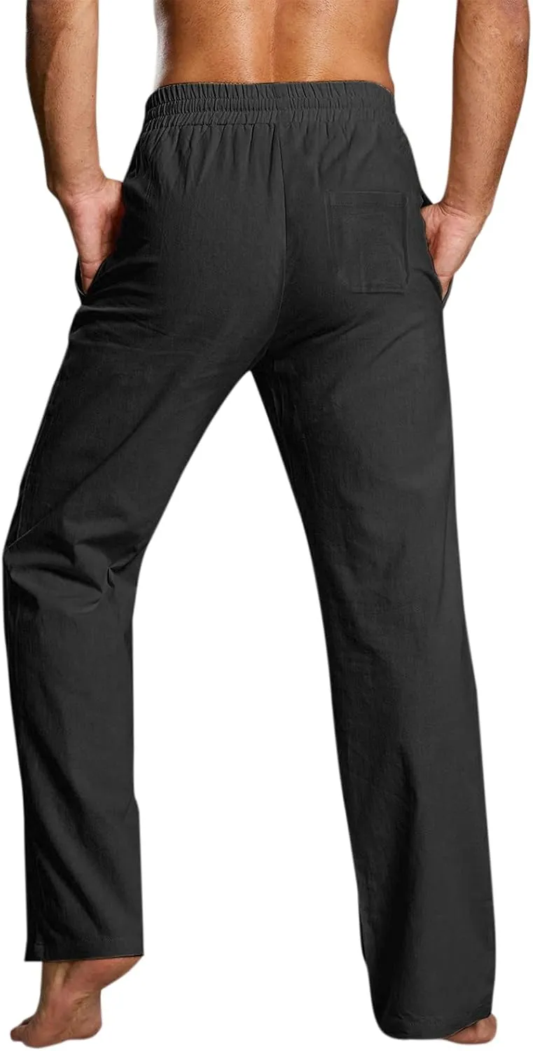 Mens Workout Cargo Sweatpants Men's Sweatpants Truck Fleece Lined with Elastic Waistband Fleeced Sweat Pants Trousers