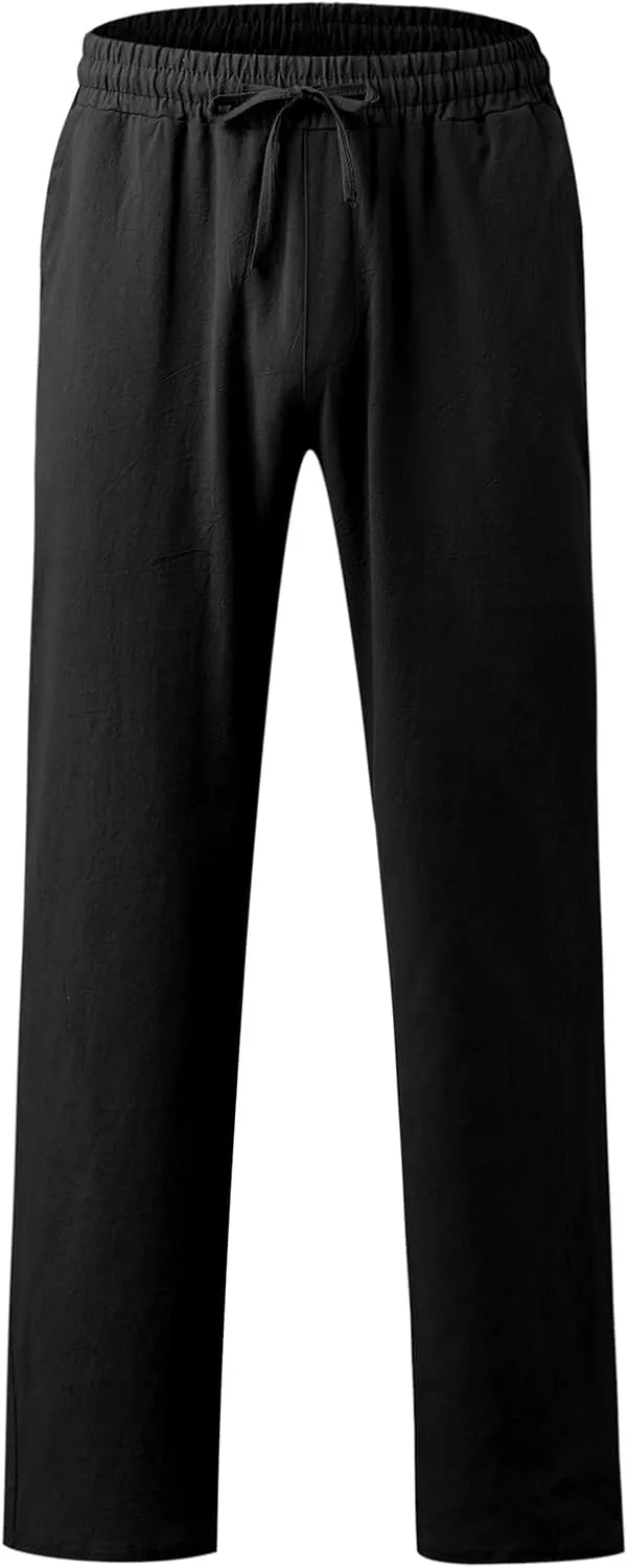 Mens Workout Cargo Sweatpants Men's Sweatpants Truck Fleece Lined with Elastic Waistband Fleeced Sweat Pants Trousers