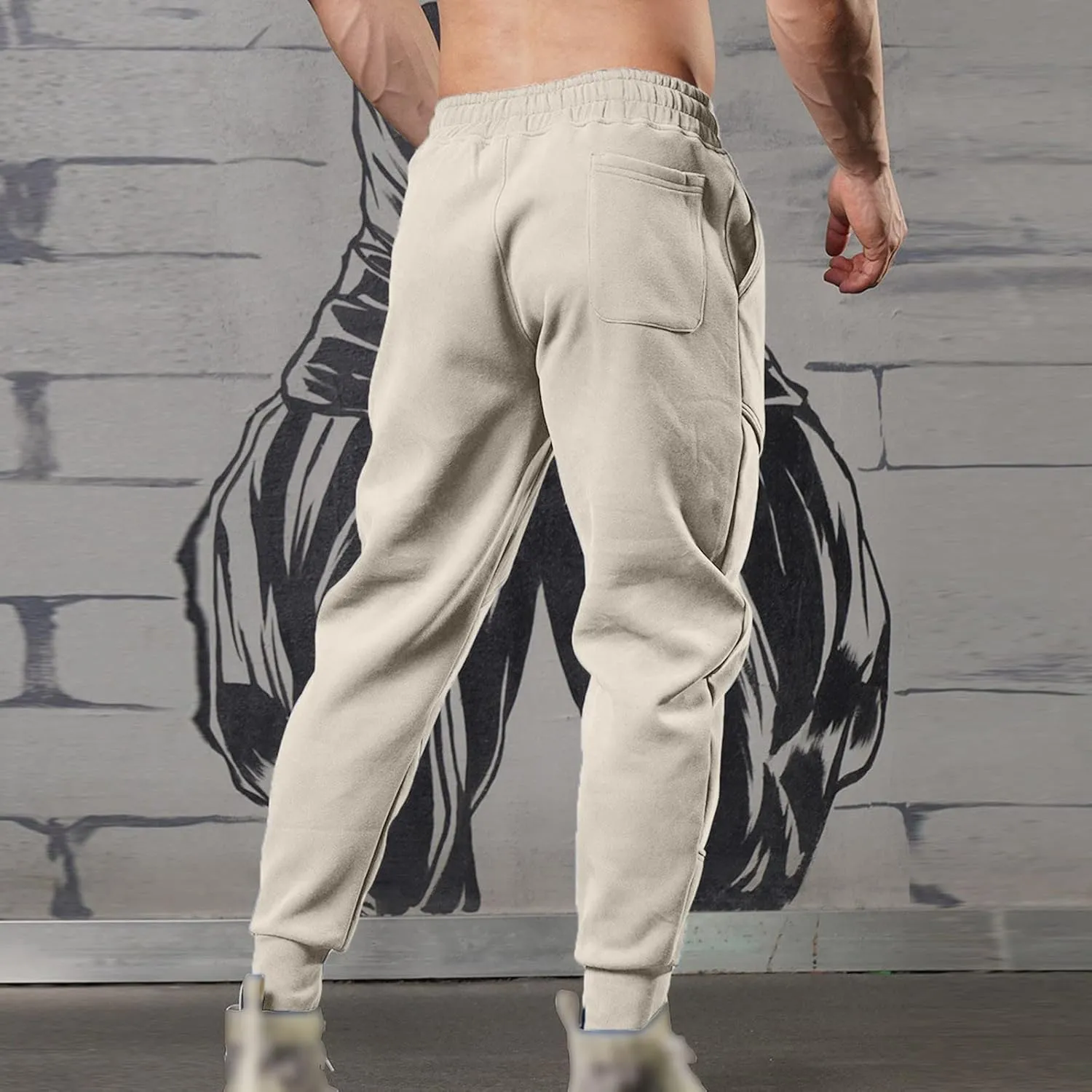 Mens Workout Cargo Sweatpants Straight Stretch Twill Cargo Pants Men's Wild Cargo Pants Sweatpants Active Soft Fleece