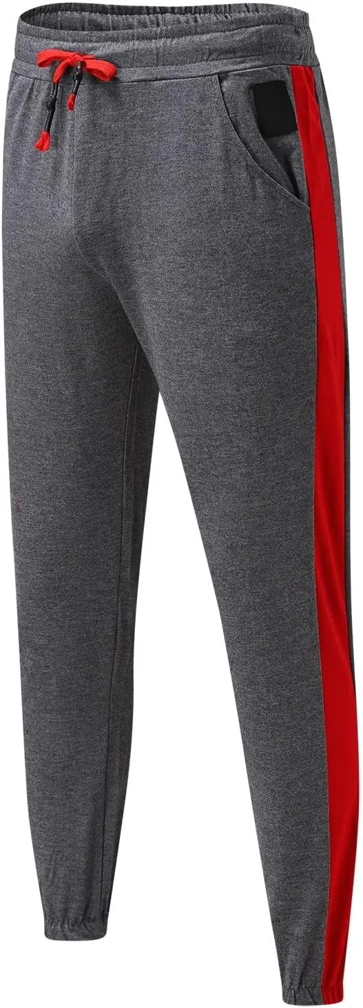 Mens Workout Cargo Sweatpants Stretch Elastic Waist Multiple Pockets Sports Pants Fitness Sports Trousers Men's Cargo