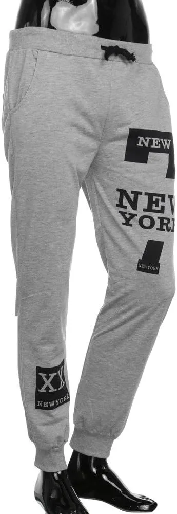 Mens Workout Cargo Sweatpants with Pockets Long Pants Men's Slim Fit Gym Running Workout Pants Athletic Drawstring