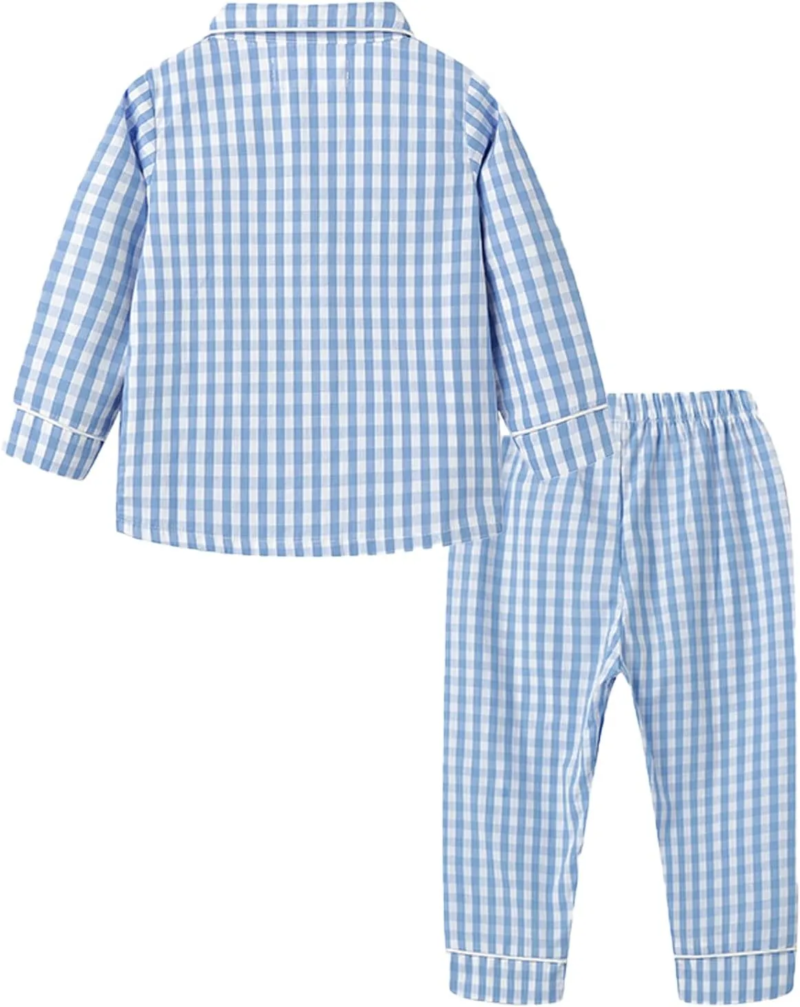 Mud Kingdom Boutique Girls Boys Pajamas Set Collared Long Sleeve Sleepwear