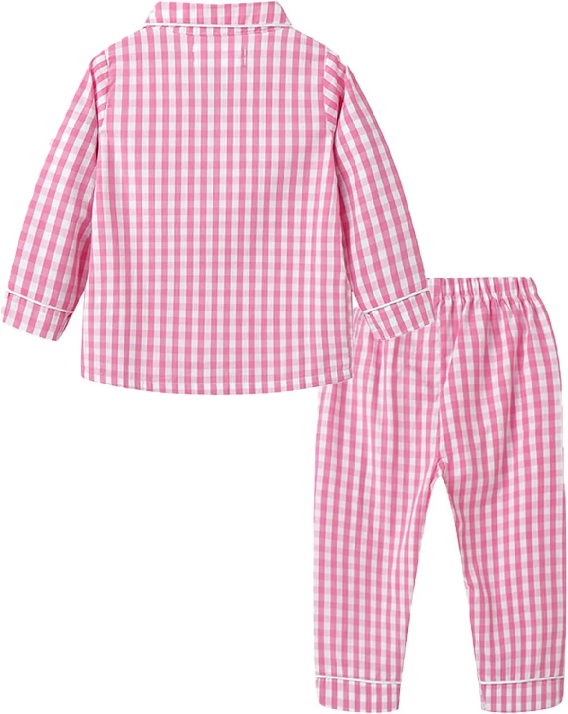 Mud Kingdom Boutique Girls Boys Pajamas Set Collared Long Sleeve Sleepwear