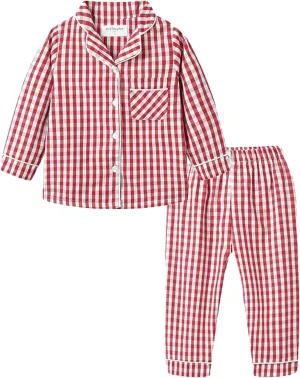 Mud Kingdom Boutique Girls Boys Pajamas Set Collared Long Sleeve Sleepwear