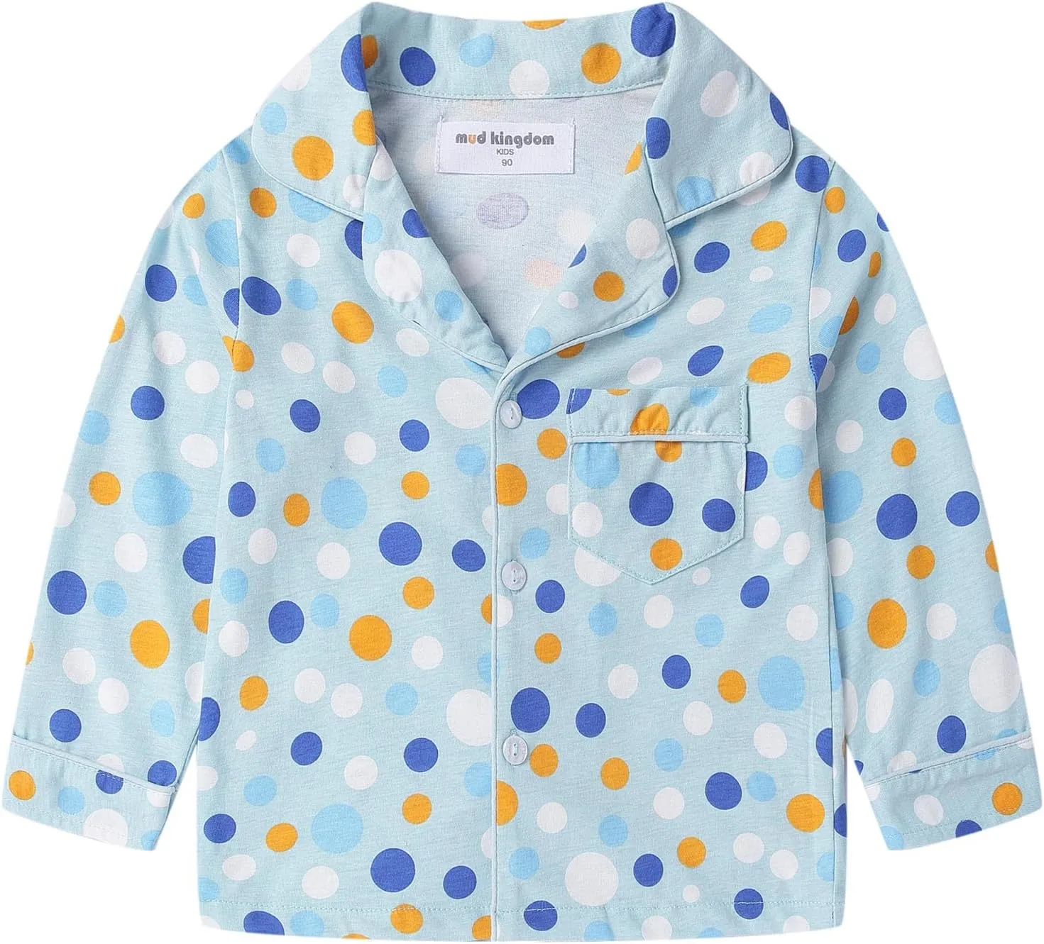 Mud Kingdom Little Boys Girls Pajamas Set Cute Funny Cartoon Button Down