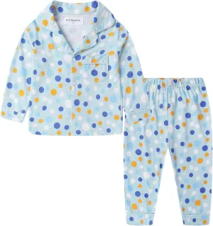 Mud Kingdom Little Boys Girls Pajamas Set Cute Funny Cartoon Button Down