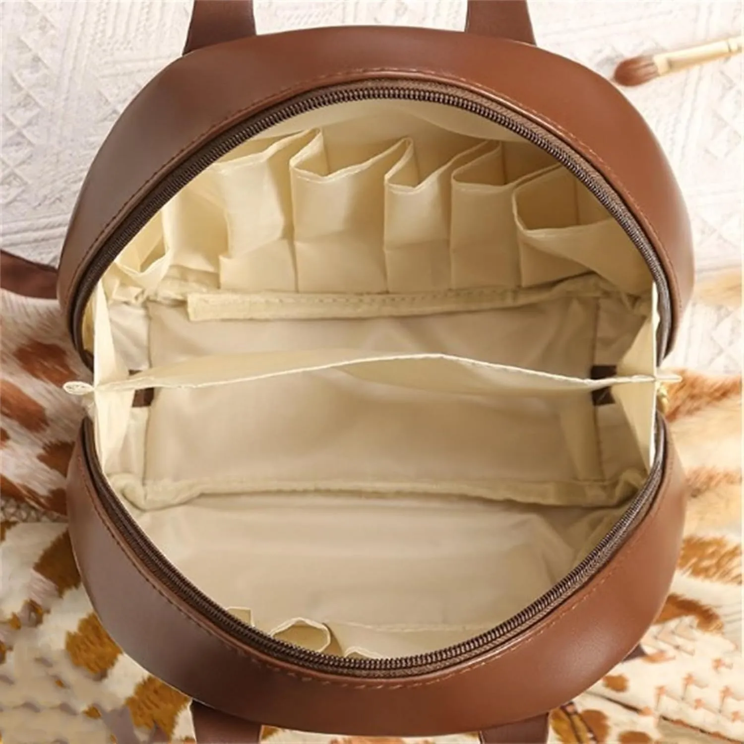 Multi-layered Shell-Shaped Cosmetic Bag,Waterproof Portable Large Capacity Makeup Bag With Compartments,Multi-layered Cosmetic Bag, 2025 New (B)