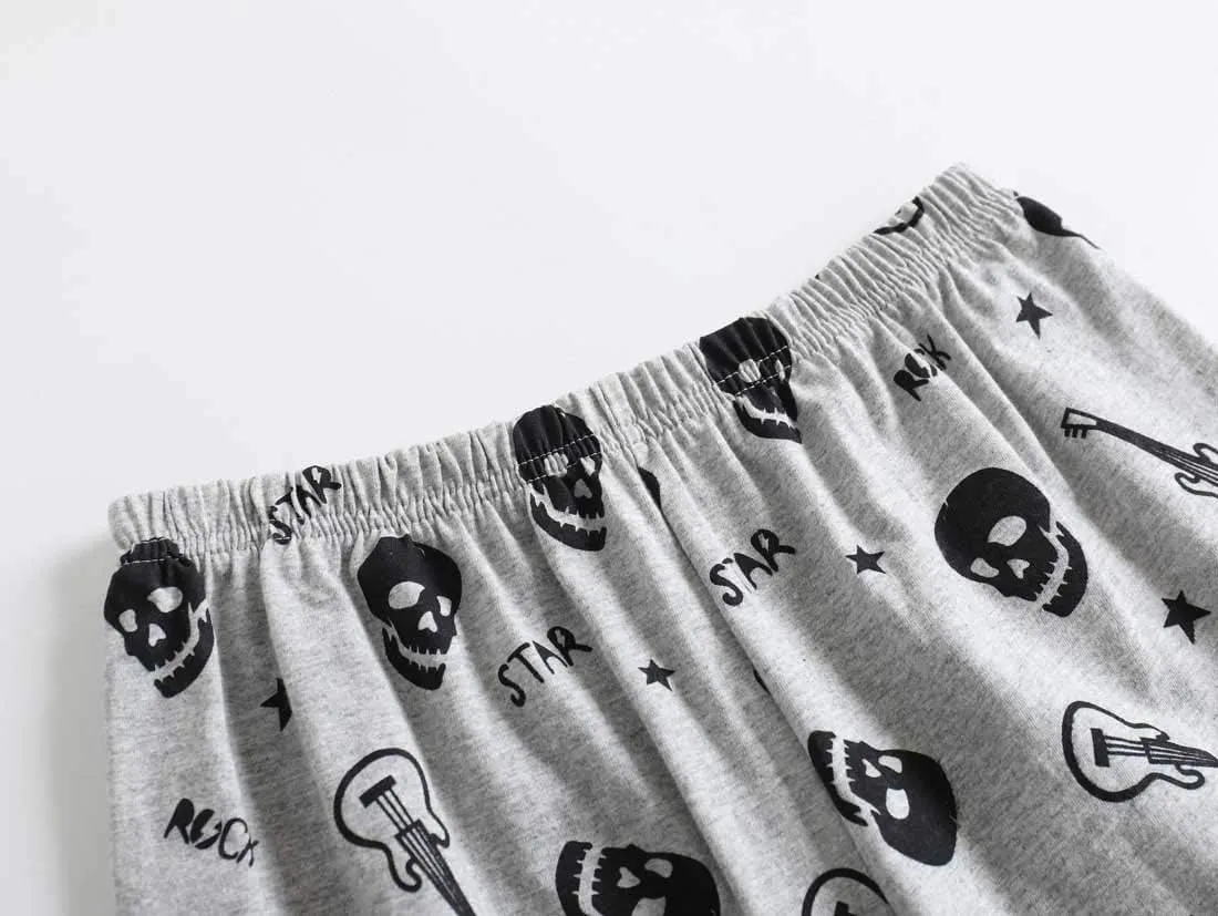 MyFav Boys Pajamas Sets Glow in Dark Skull Sleepwear Kids
