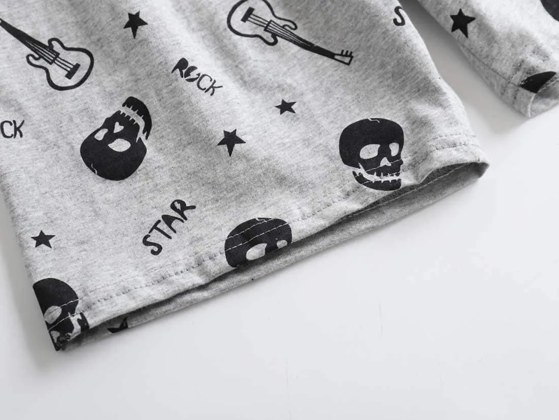 MyFav Boys Pajamas Sets Glow in Dark Skull Sleepwear Kids