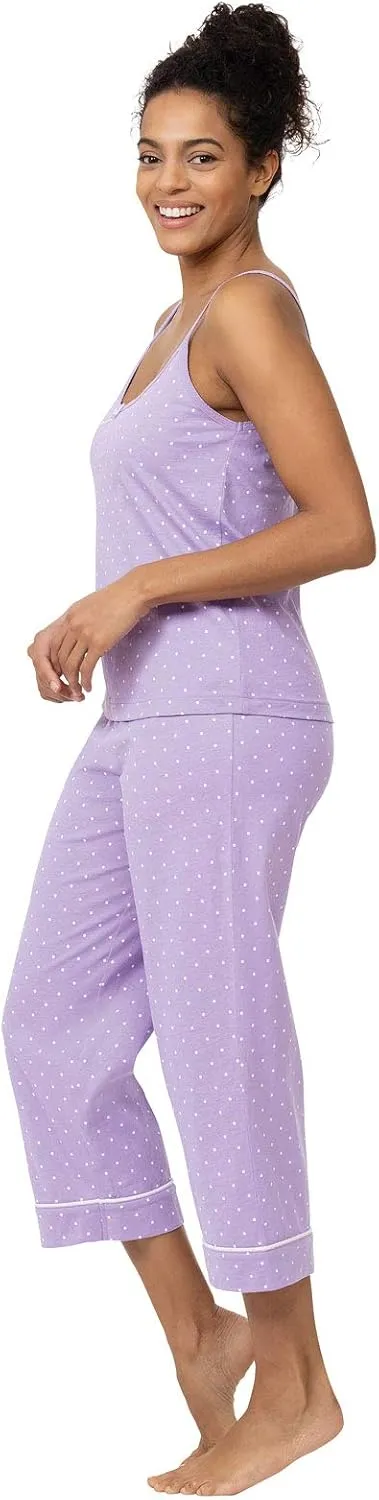 PajamaGram Pajamas For Women - Womens Sleepwear, Tank & Capri Set