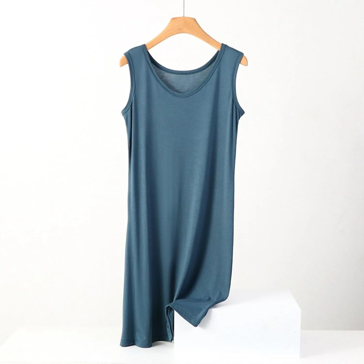 Plus Size Tank Dresses for Women Summer Casual Sleeveless V Neck Nightgowns Sleepshirts Soft Comfy Sleepwear Nightdress