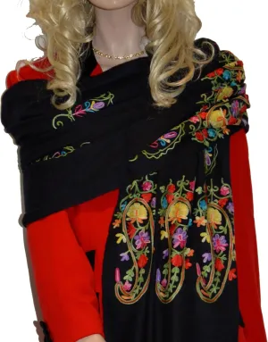 Scarf/Scarves/Shawl/Shawls/Embroidery Shawl from Cashmere Pashmina Group (09)