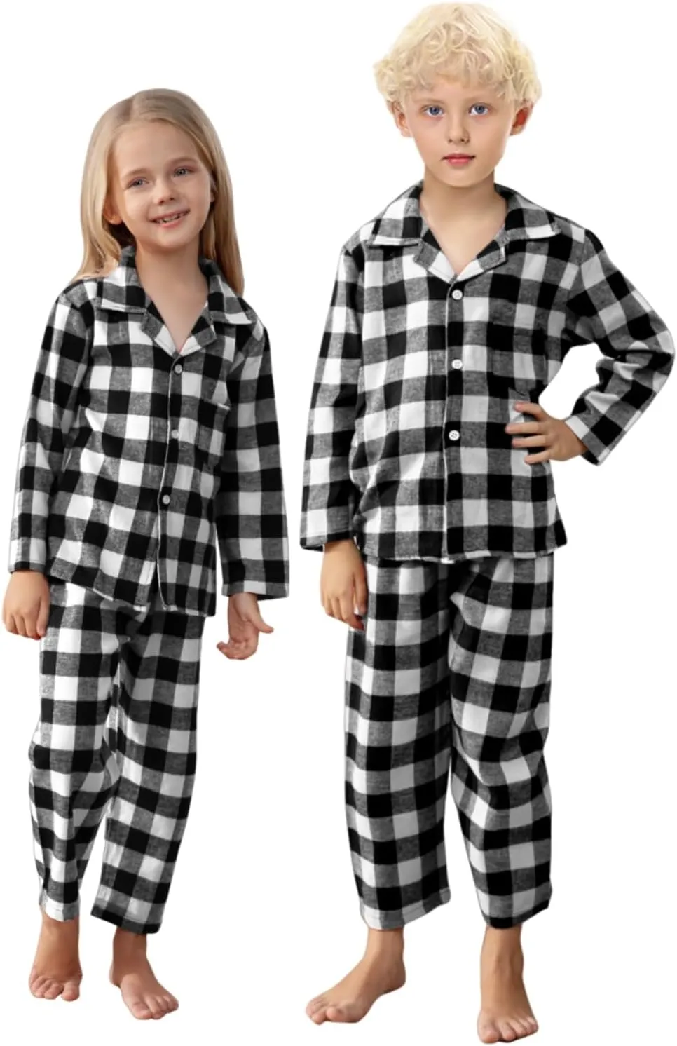 Schbbbta Family Matching Pajamas Holiday Sleepwear Long Sleeve Pjs Sets