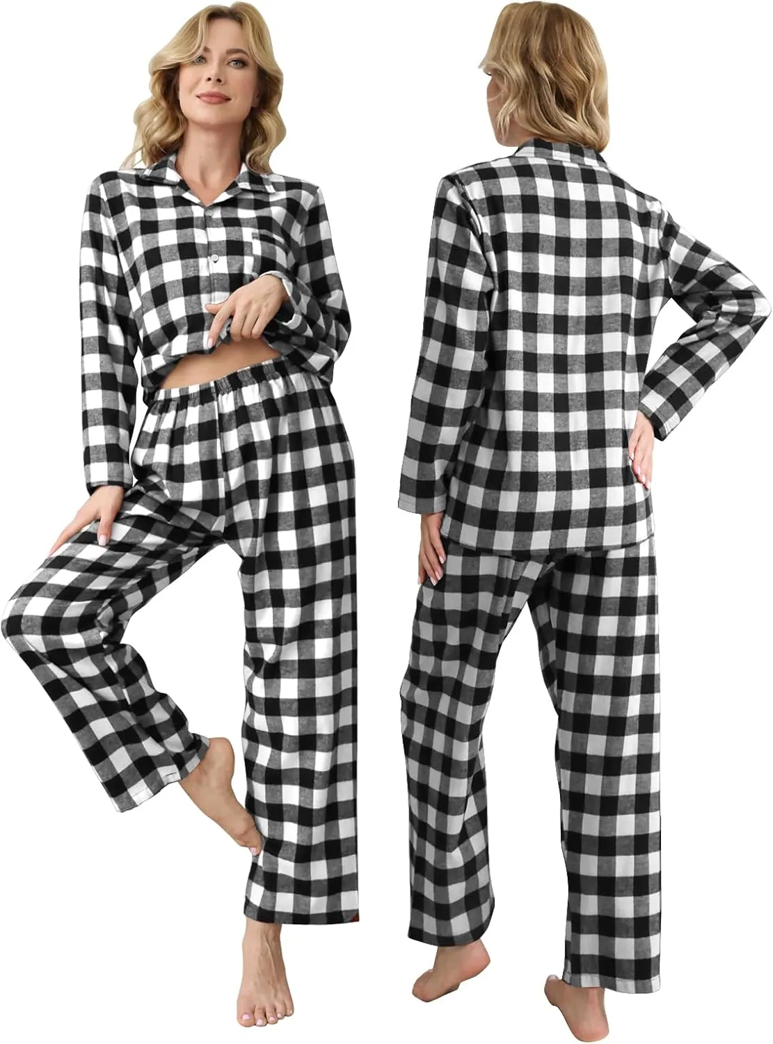 Schbbbta Family Matching Pajamas Holiday Sleepwear Long Sleeve Pjs Sets