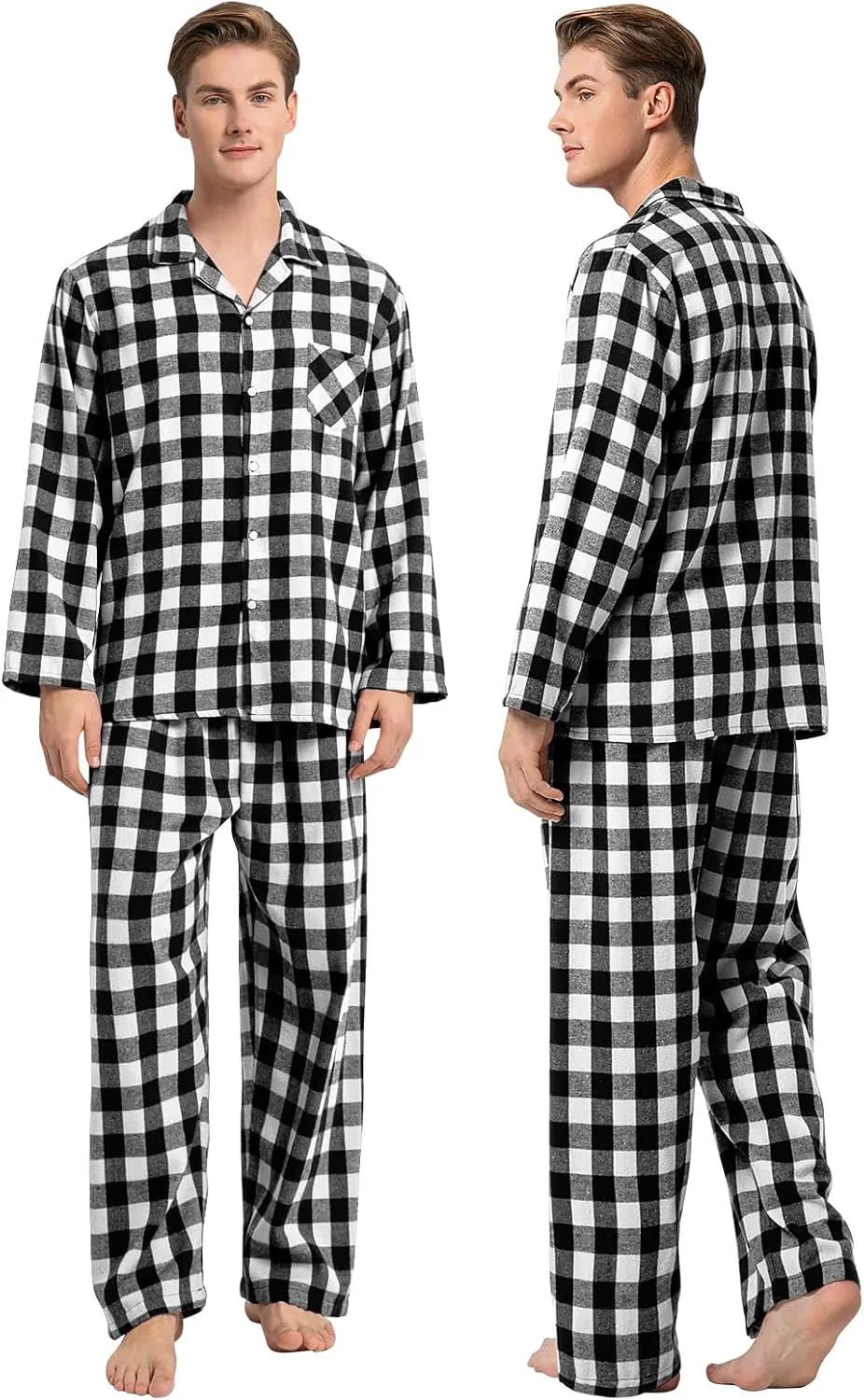 Schbbbta Family Matching Pajamas Holiday Sleepwear Long Sleeve Pjs Sets