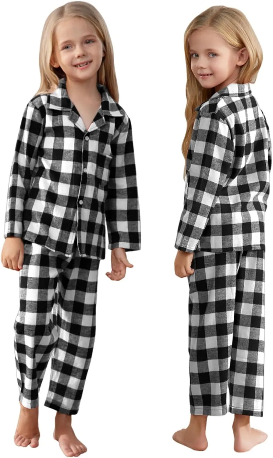 Schbbbta Family Matching Pajamas Holiday Sleepwear Long Sleeve Pjs Sets