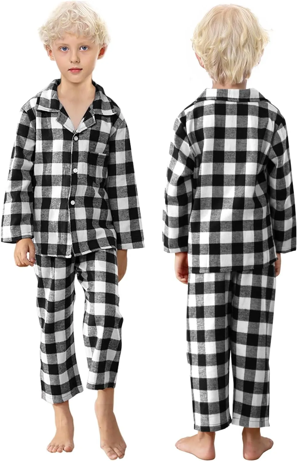 Schbbbta Family Matching Pajamas Holiday Sleepwear Long Sleeve Pjs Sets
