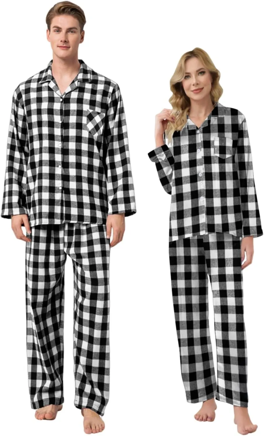 Schbbbta Family Matching Pajamas Holiday Sleepwear Long Sleeve Pjs Sets