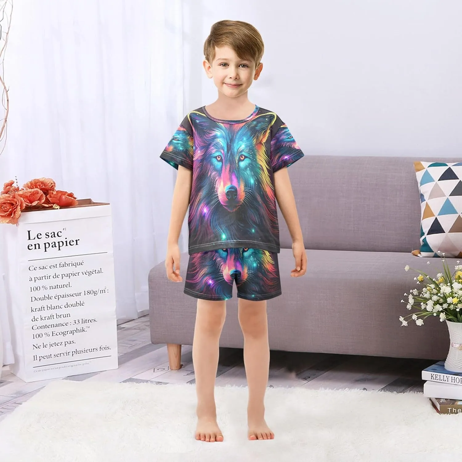 senya Sea Turtle Summer Pajamas Set Short Cotton Sleepwear 2 Piece