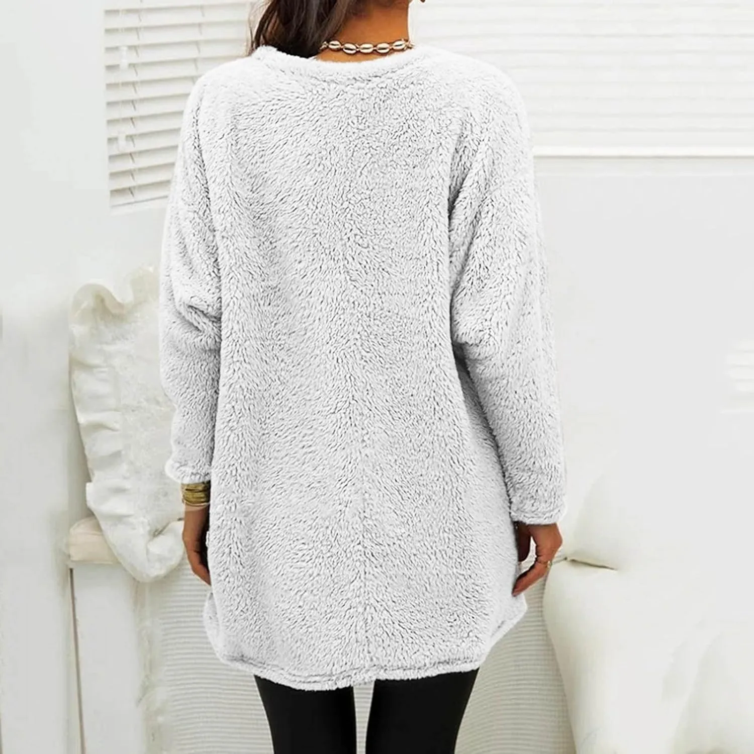 SHAOBGE Hoodies for Women Fleece Linend Warm Sweatshirt Hoodies Long Sleeve Tunic Pullover with Pockets Warm Winter Hoodies