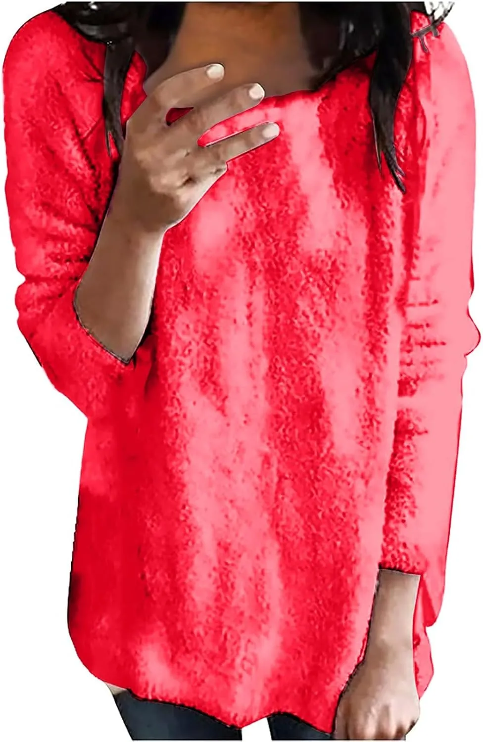 SHAOBGE Hoodies for Women Fleece Linend Warm Sweatshirt Hoodies Long Sleeve Tunic Pullover with Pockets Warm Winter Hoodies