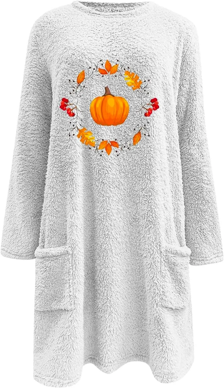 SHAOBGE Hoodies for Women Fleece Linend Warm Sweatshirt Hoodies Long Sleeve Tunic Pullover with Pockets Warm Winter Hoodies