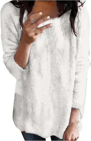 SHAOBGE Hoodies for Women Fleece Linend Warm Sweatshirt Hoodies Long Sleeve Tunic Pullover with Pockets Warm Winter Hoodies
