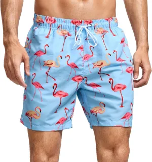 SUNDAY ROSE Mens Swim Trunks Quick Dry 5 inch Inseam Beach Shorts with Mesh Lining Bathing Suits for Men