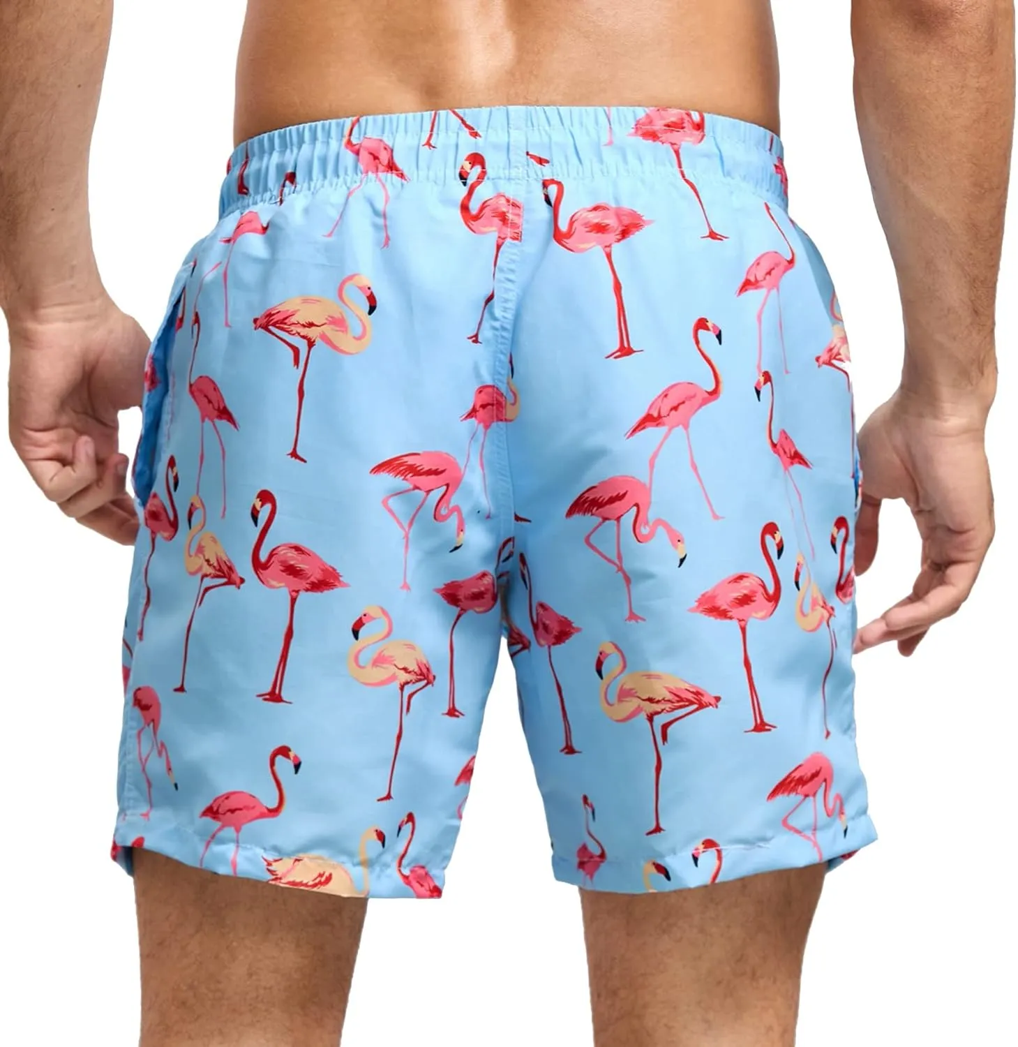 SUNDAY ROSE Mens Swim Trunks Quick Dry 5 inch Inseam Beach Shorts with Mesh Lining Bathing Suits for Men