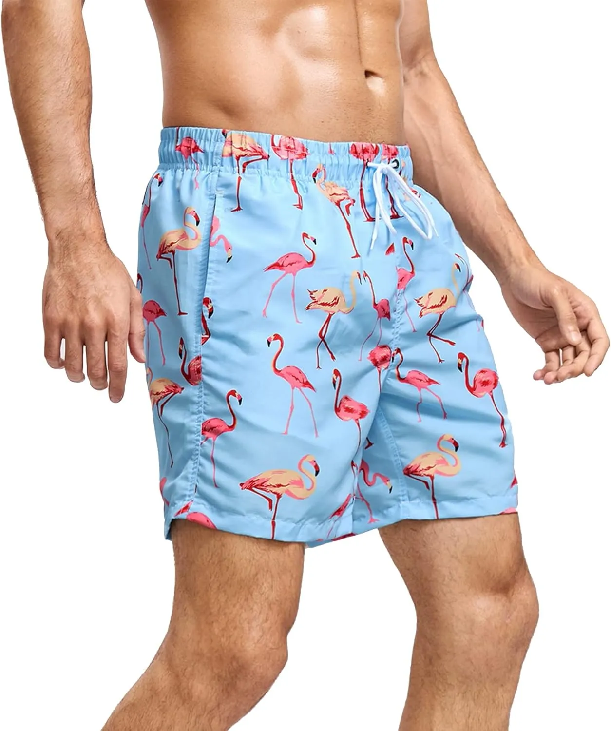 SUNDAY ROSE Mens Swim Trunks Quick Dry 5 inch Inseam Beach Shorts with Mesh Lining Bathing Suits for Men