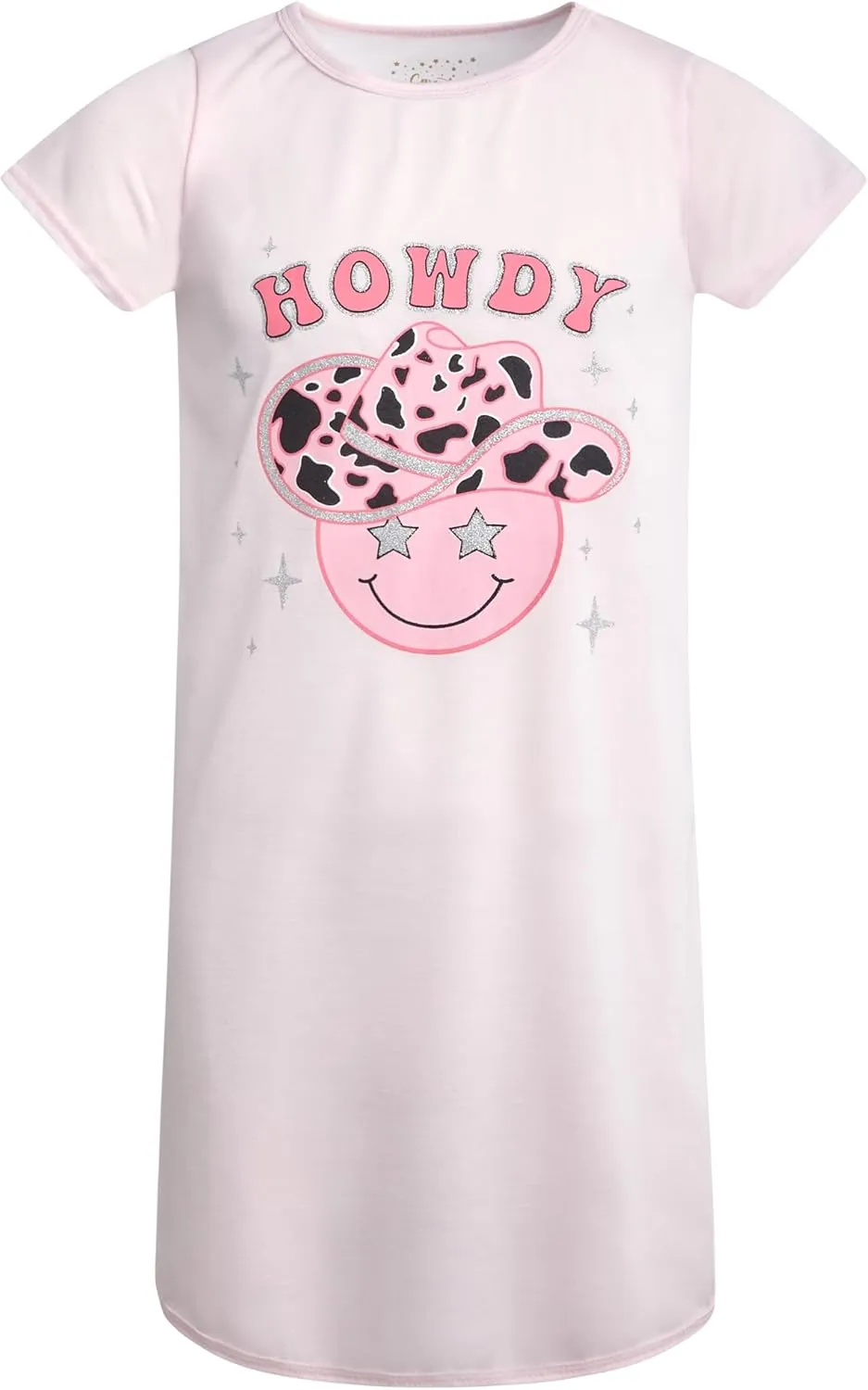Sweet & Sassy Girls Nightgowns - 4 Pack Short Sleeve Night Gown Sleepwear Pajama Dress for Kids (Size: 4-14)