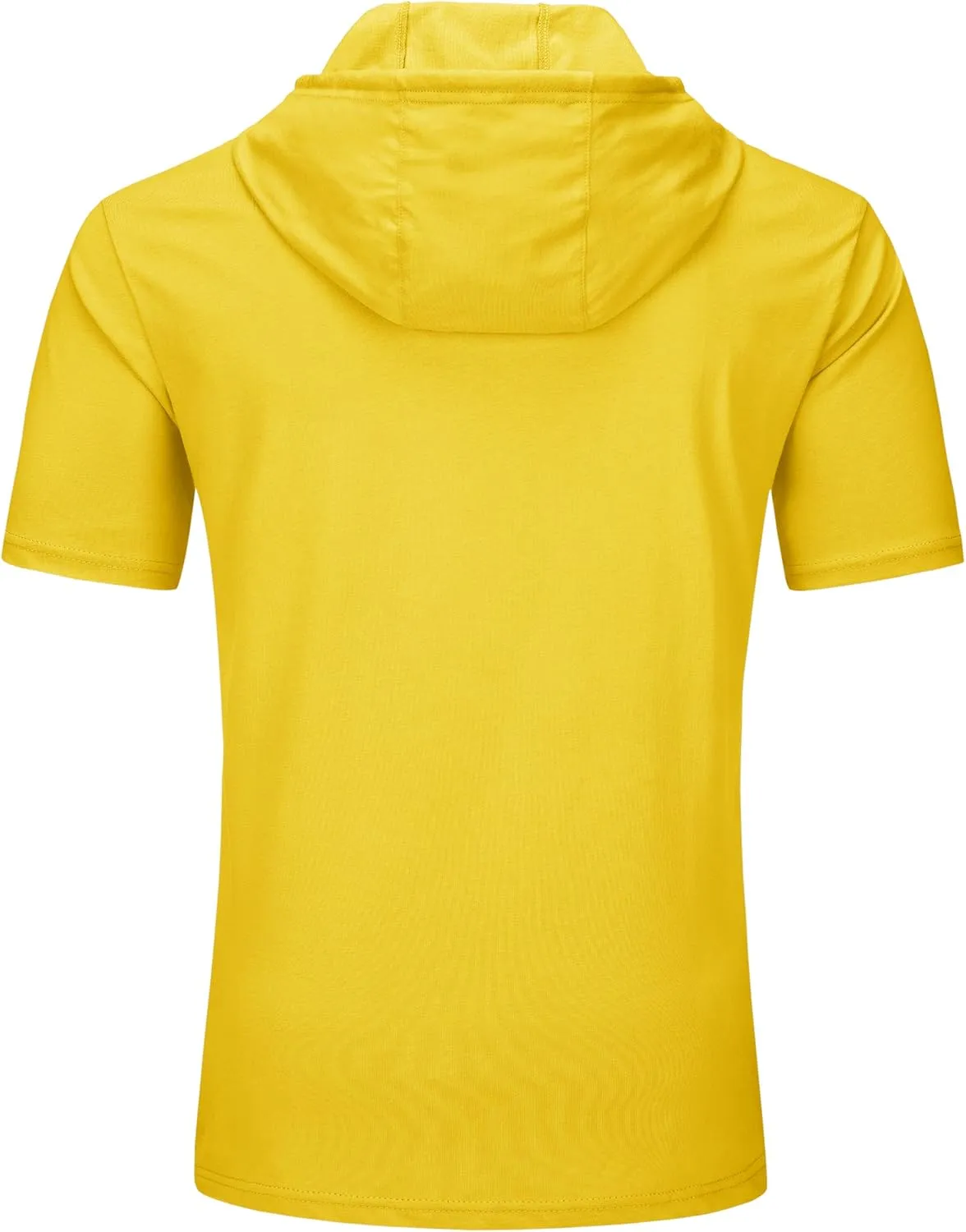 TACVASEN Short Sleeve Hoodies for Men Cotton Hoodies Summer Sweatshirt Lightweight Breathable Workout Shirts Pullover