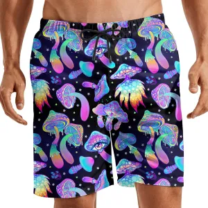 Turtle Hawaiian Print Swim Trunks for Mens Summer Shorts Quick Dry Shorts with Pockets and Mesh Lining Pants