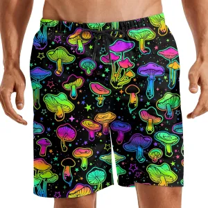 Turtle Hawaiian Print Swim Trunks for Mens Summer Shorts Quick Dry Shorts with Pockets and Mesh Lining Pants