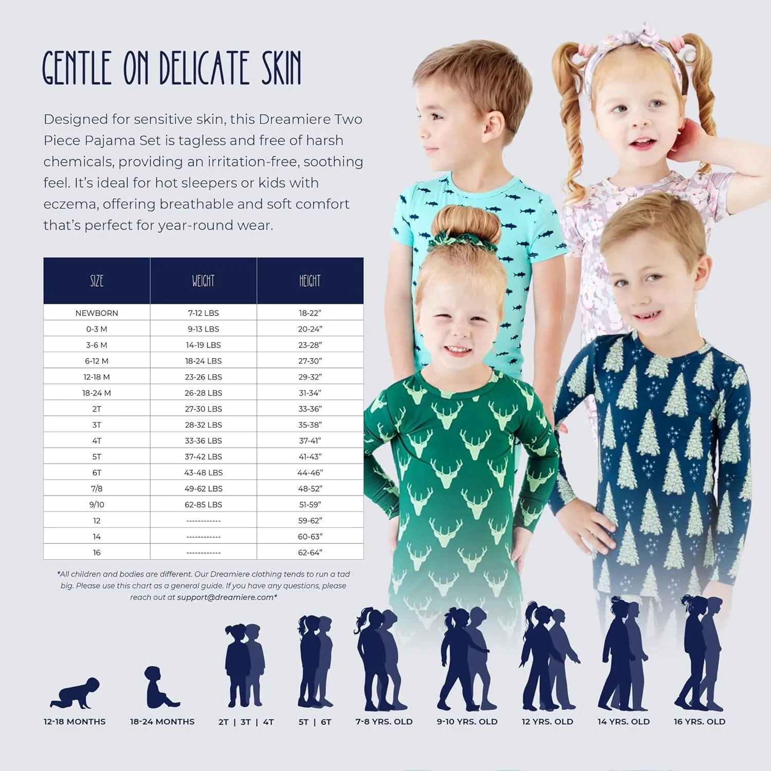 Two Piece Pajama Set | Boys-Girls | Toddler Sleepwear | Matching Family Pajama | Lightweight, Comfortable for Skin