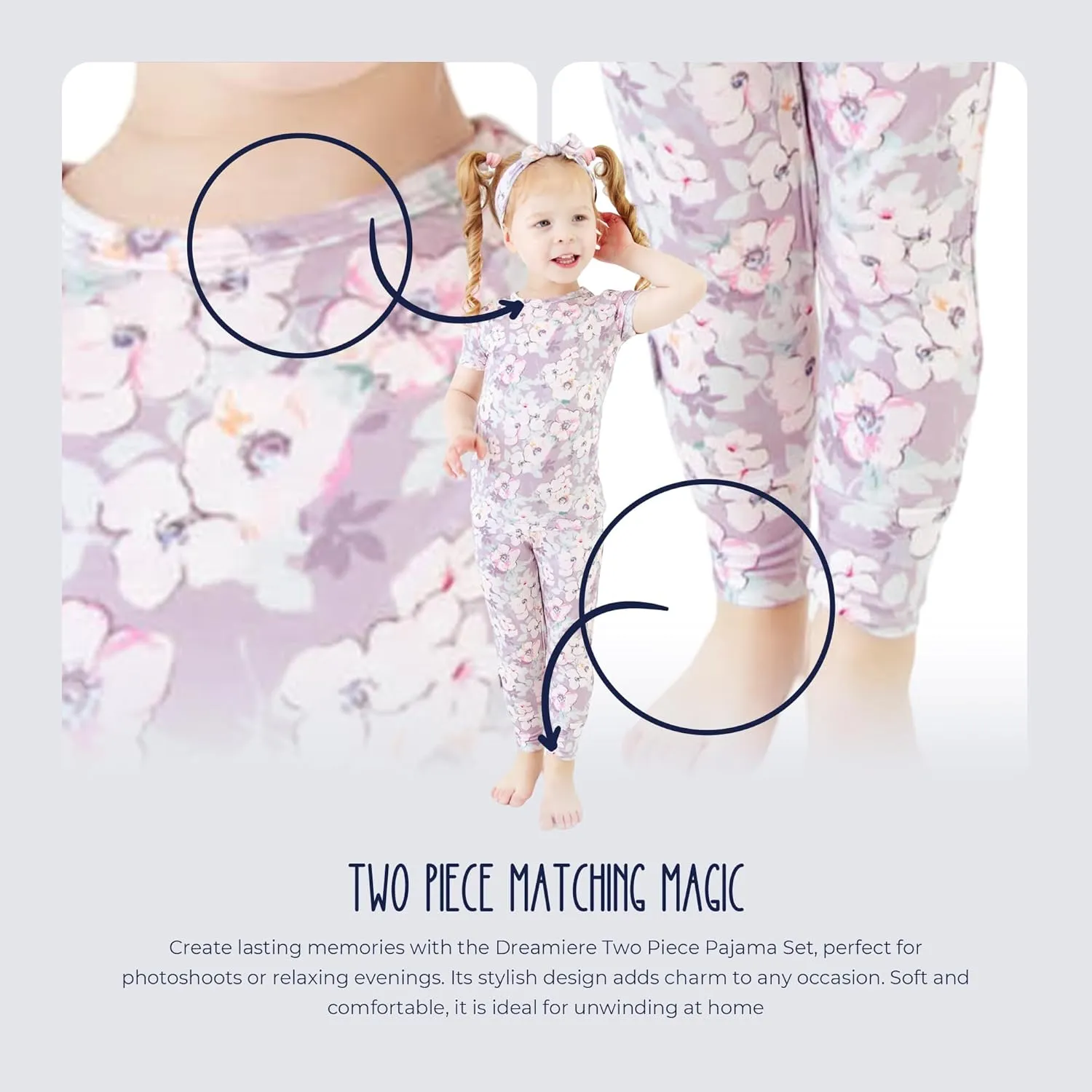 Two Piece Pajama Set | Boys-Girls | Toddler Sleepwear | Matching Family Pajama | Lightweight, Comfortable for Skin