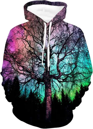 Unisex Hoodies 3D Print Pullover Hooded Sweatshirt Hoodies with Big Pockets for Men