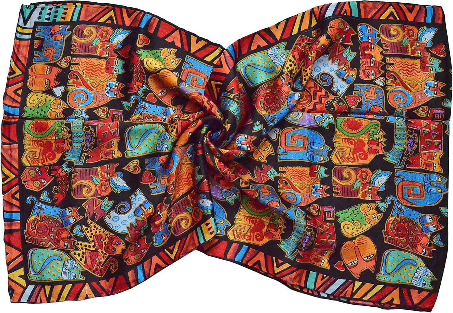 Van Gogh and Claude Monets Paintings, Fashion Silk Scarf Premium Shawl Wrap Art (Van Gogh - Starry Night)