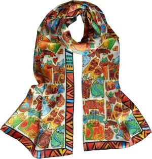 Van Gogh and Claude Monets Paintings, Fashion Silk Scarf Premium Shawl Wrap Art (Van Gogh - Starry Night)