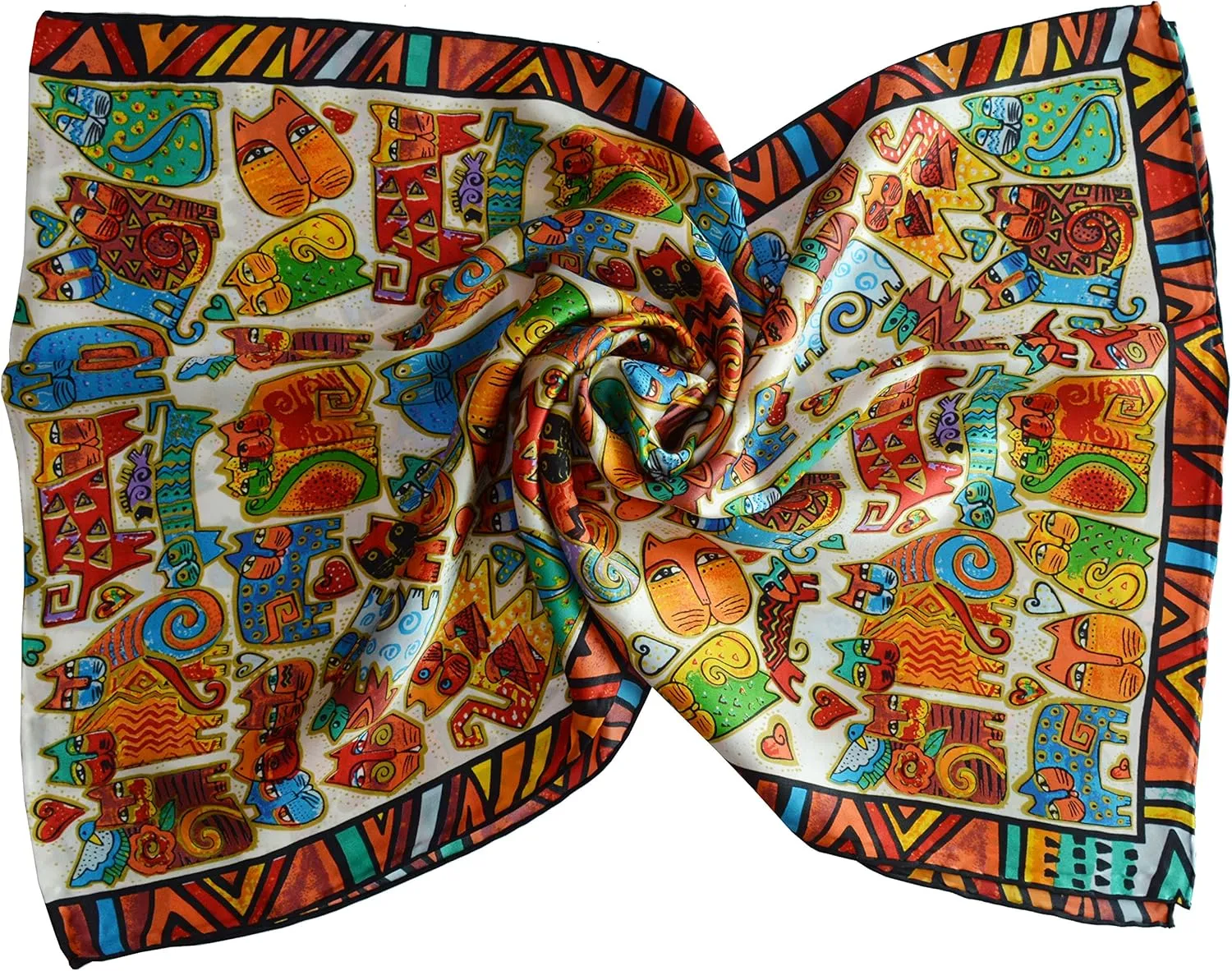 Van Gogh and Claude Monets Paintings, Fashion Silk Scarf Premium Shawl Wrap Art (Van Gogh - Starry Night)