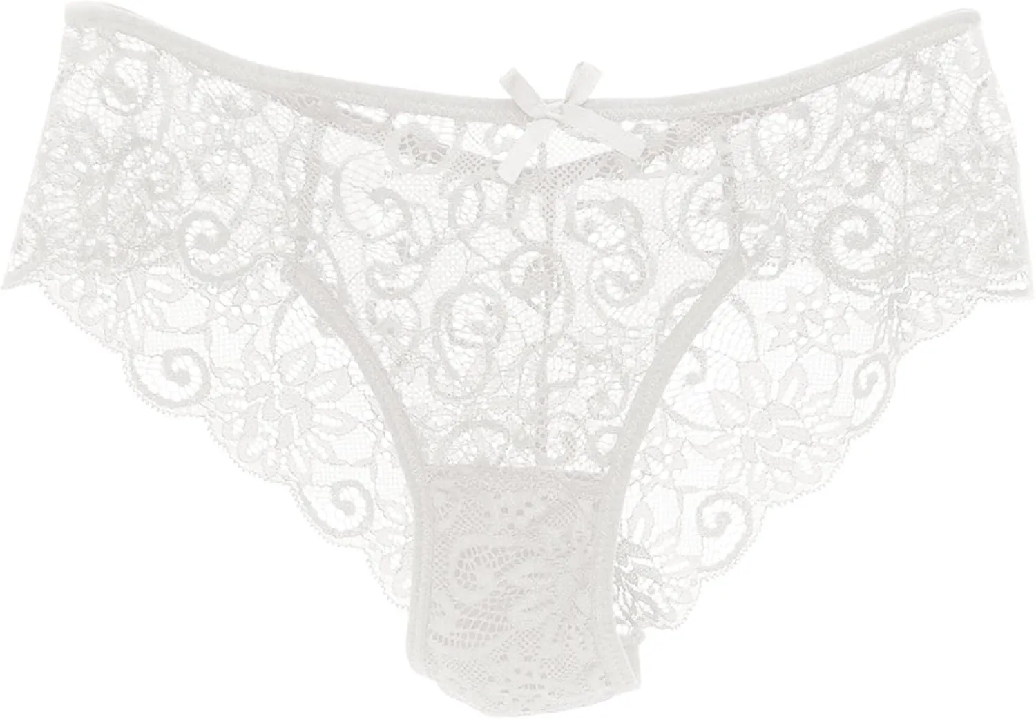 Women High-Waisted G String Thongs Underwears Lightweight Soft Lace Trim T-Back Panties
