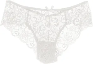 Women High-Waisted G String Thongs Underwears Lightweight Soft Lace Trim T-Back Panties