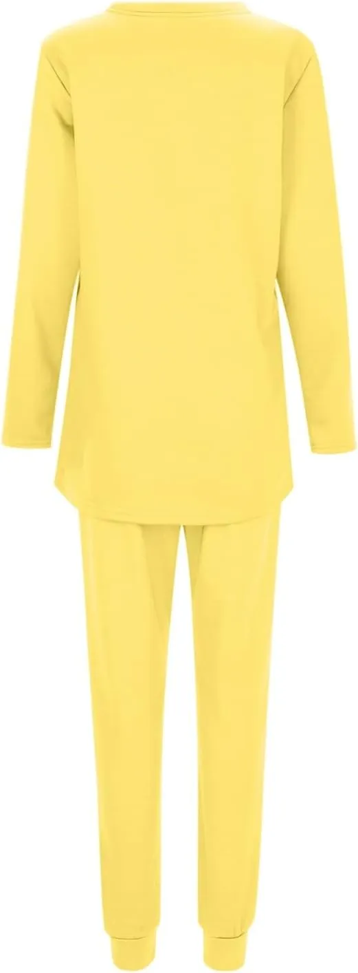 Womens 2 Piece Lounge Sets Fleece Lined Loungewear Pajama Set Fuzzy Sherpa Sweatshirt Jogger Pants Fall Sweatsuit Set