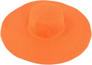 Women's Classic Solid Color Floppy Wide Brim Straw Beach Sun Hat - Diff Colors