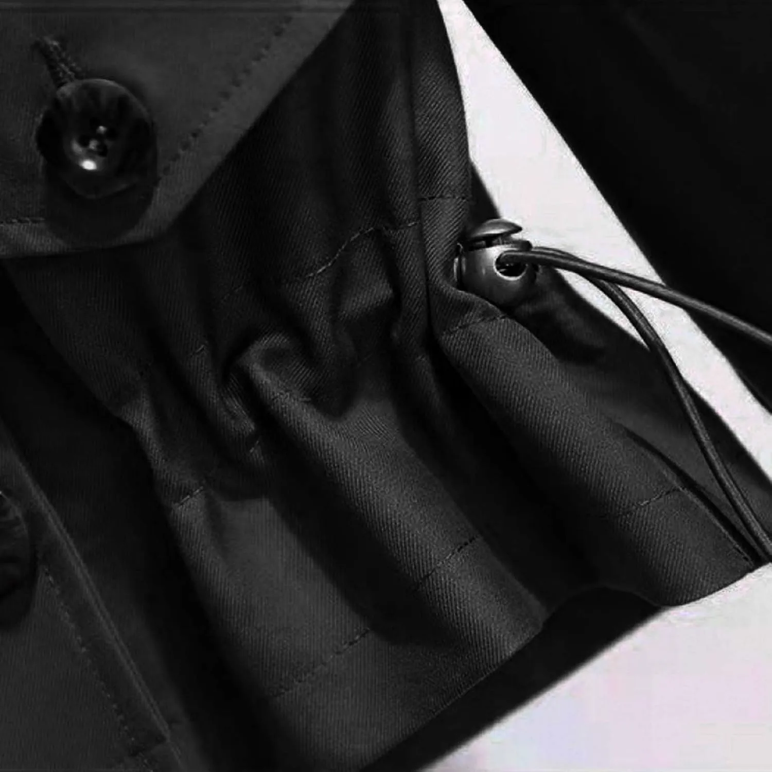 Women's Cropped Trench Coat Casual Double Breasted Oversized Outwear Jacket Long Sleeve Notched Fall Winter Overcoat