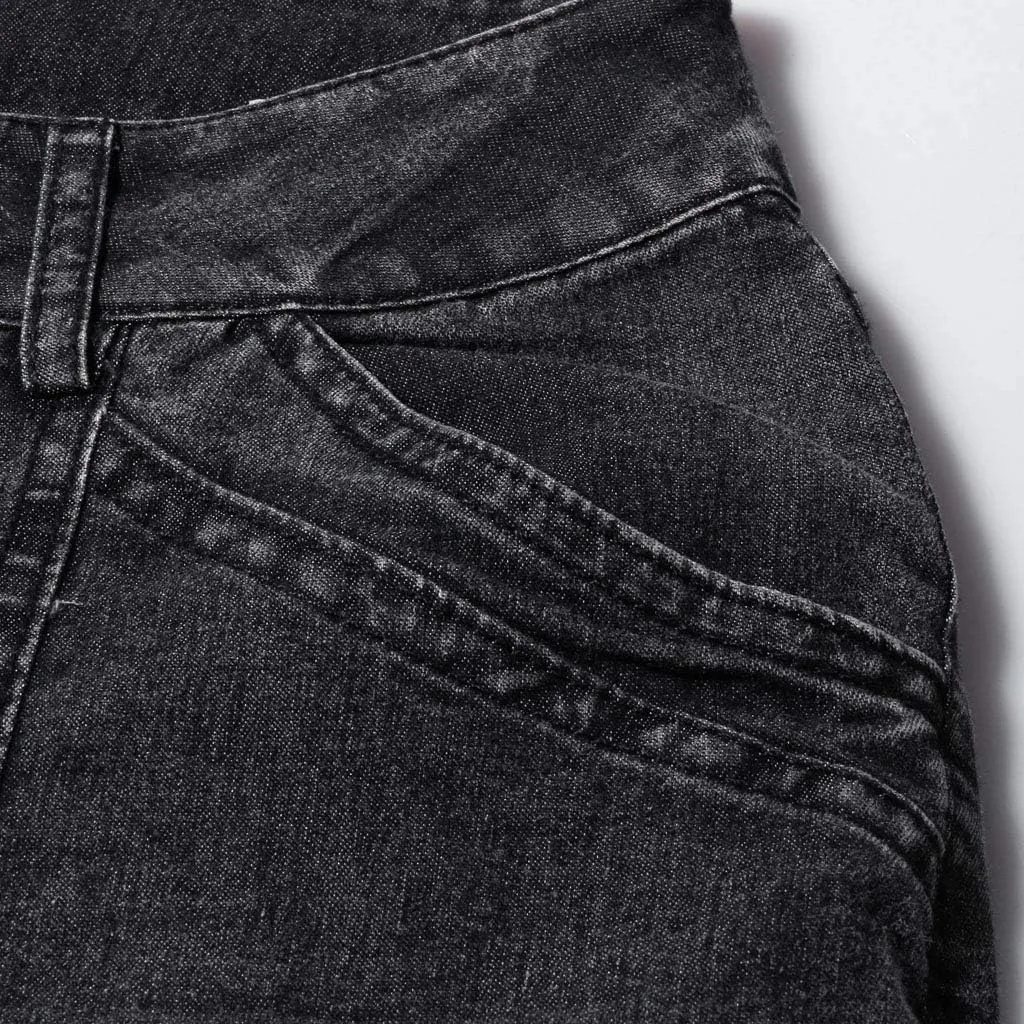 Womens Flare Jeans High Waisted Wide Leg Baggy Jeans Distressed Stretch Denim Pants Baggy Bell Bottom Jeans
