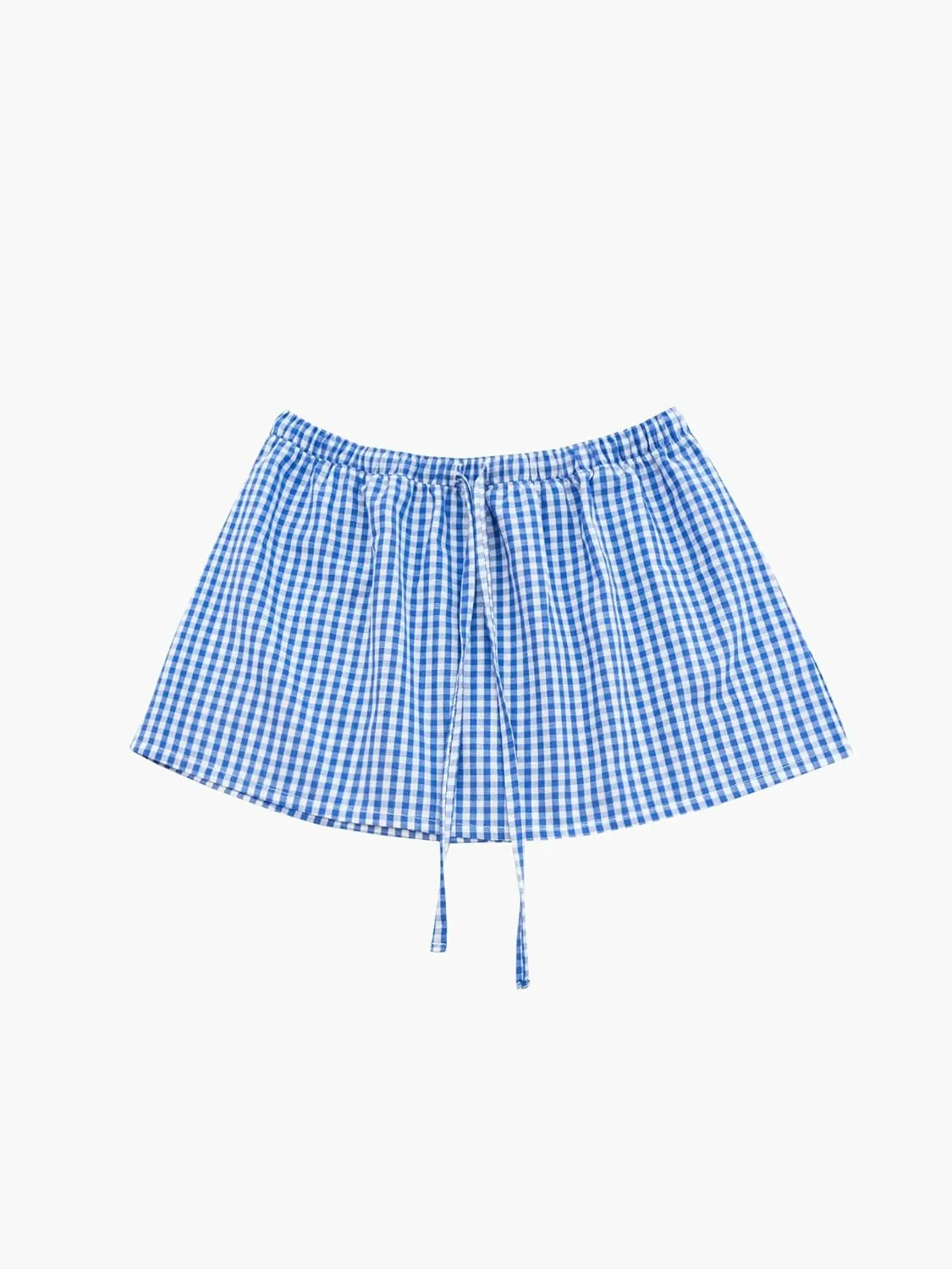 Womens Gingham Mini Skirts Y2k Going Out Elastic Waistband Plaid Checkered Streetwear Cute Summer Boxer Short Skirt