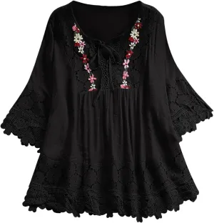 Womens Linen Shirts Summer Linen Button Down Short Sleeve T-Shirt Casual Loose Lightweight Round Neck Blouses